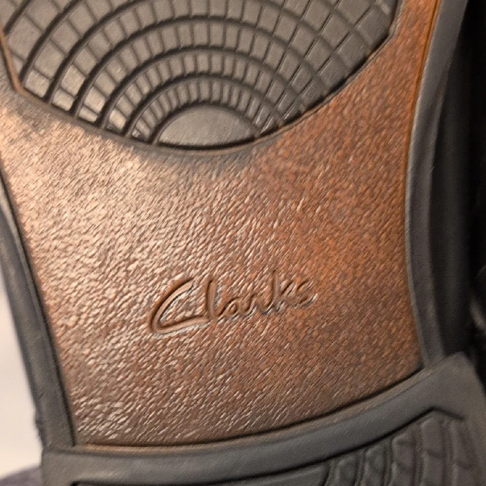 Clarks Beeston Stride Black Leather Oxford Shoes Size 13M